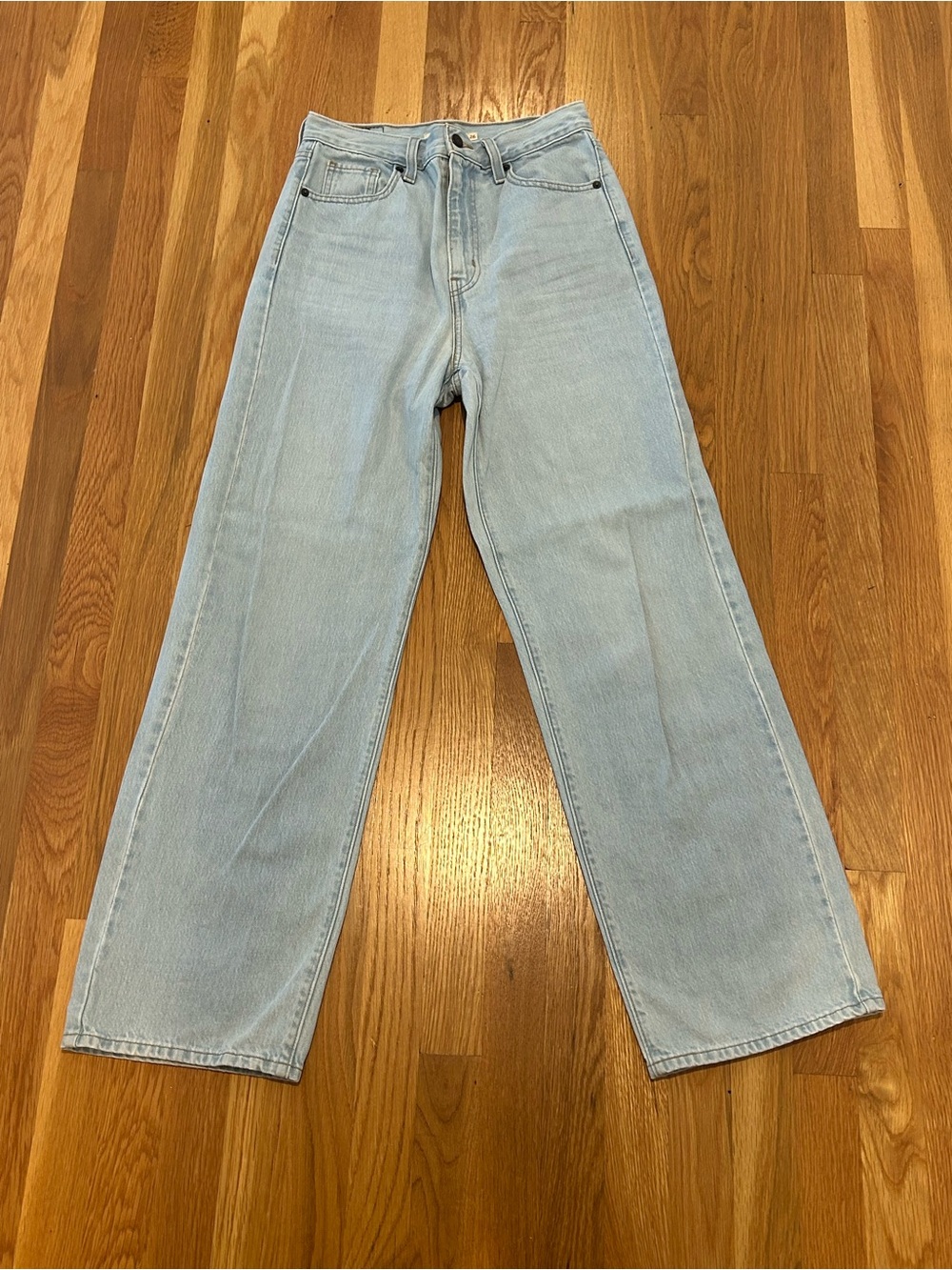 Levi's Light Blue High-waisted Straight Leg Jeans